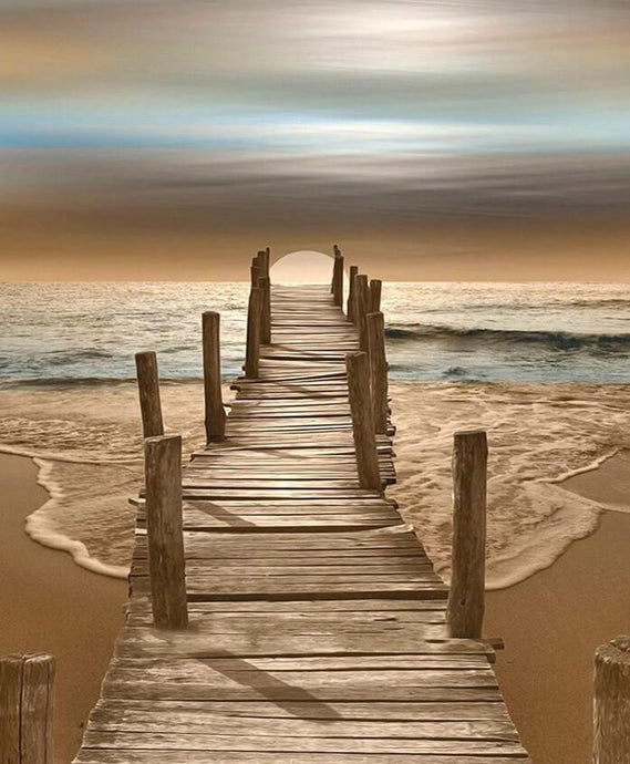 Beach View & Sunset DIY Painting - diamond-painting-bliss.myshopify.com