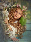 Beautiful Child with Flowers Crown - diamond-painting-bliss.myshopify.com