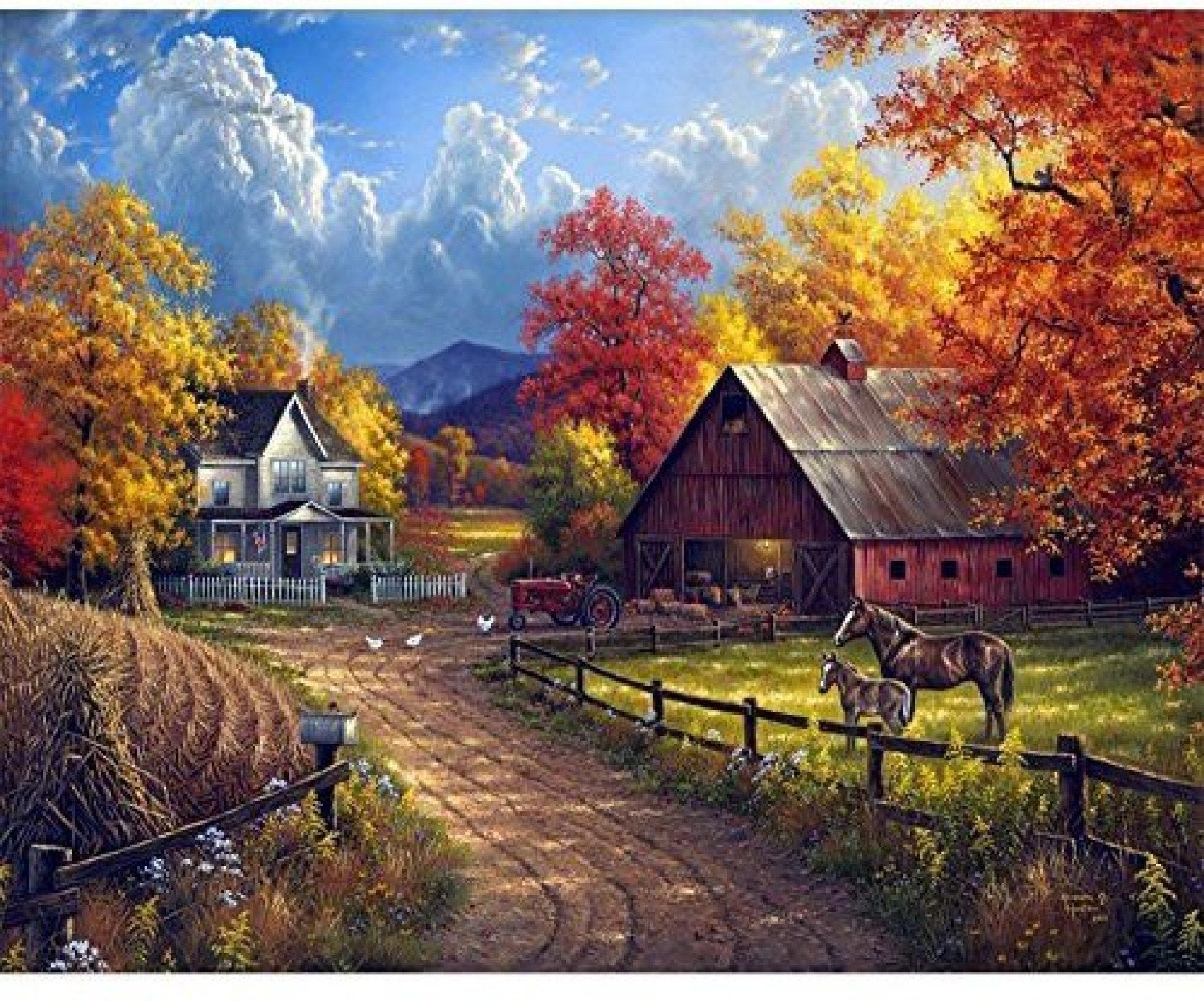 Beautiful Farm & Horses Diamond Painting – Diamond Painting Bliss