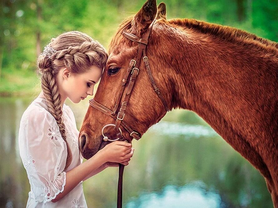 Beautiful Girl & Horse Diamond Painting - diamond-painting-bliss.myshopify.com
