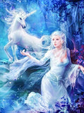 Beautiful Girl & Unicorn Fantasy - diamond-painting-bliss.myshopify.com