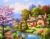Beautiful House by the Lake - diamond-painting-bliss.myshopify.com