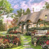 Beautiful House with Flowers Lawn - diamond-painting-bliss.myshopify.com