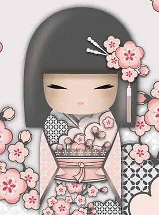 Beautiful Kokeshi Doll - Paint with Diamonds - diamond-painting-bliss.myshopify.com