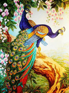 Beautiful Peafowl Pair - Diamond Painting Kit - diamond-painting-bliss.myshopify.com