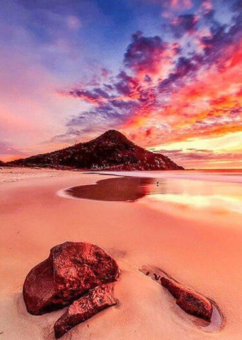 Beautiful Sky & Beach side Hill - diamond-painting-bliss.myshopify.com