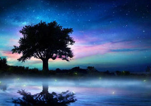 Beautiful Tree & Night Sky - diamond-painting-bliss.myshopify.com
