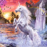 Beautiful Waterfall & Unicorn Diamond Painting - diamond-painting-bliss.myshopify.com