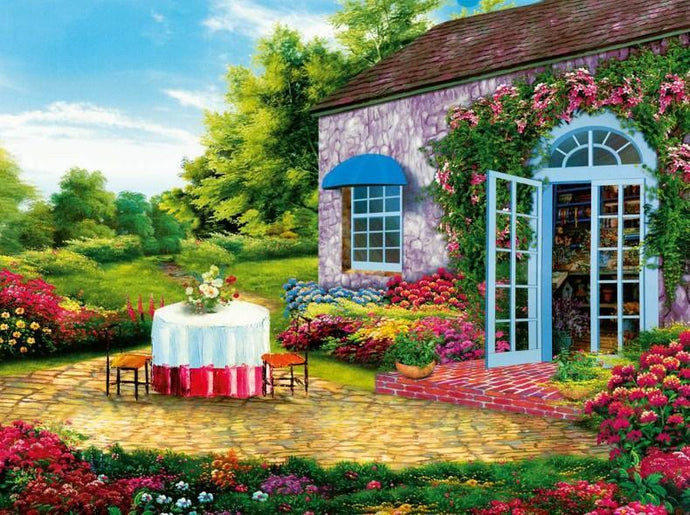 Beautiful Yard Full of Flowers - diamond-painting-bliss.myshopify.com