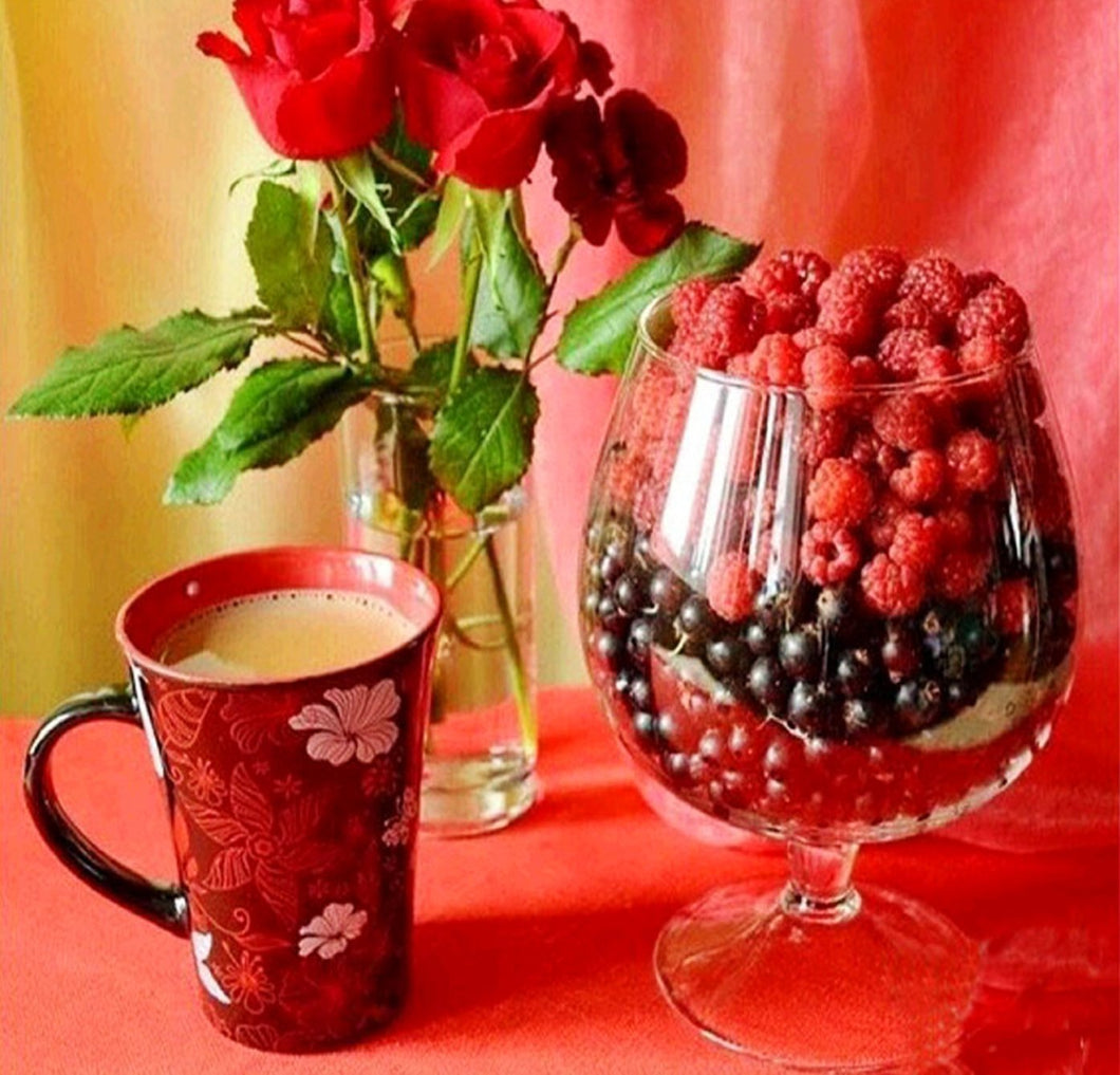 Berries & Morning Tea - diamond-painting-bliss.myshopify.com