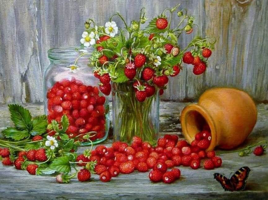 Berries Spilled of the Jar - diamond-painting-bliss.myshopify.com
