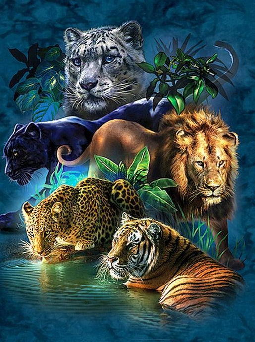Big Cats DIY Diamond Painting - diamond-painting-bliss.myshopify.com