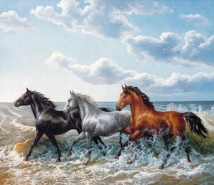 Black, Grey & Brown Horses - diamond-painting-bliss.myshopify.com