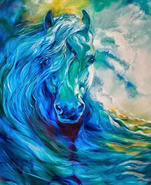 Blue Ghost Ocean Equine - diamond-painting-bliss.myshopify.com