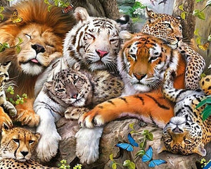 Breeds of Big Cats Diamond Painting - diamond-painting-bliss.myshopify.com