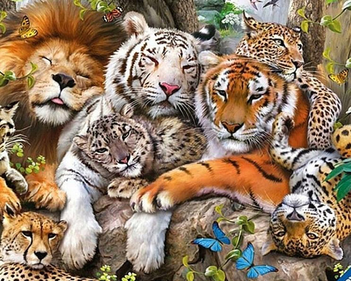 Breeds of Big Cats Diamond Painting - diamond-painting-bliss.myshopify.com