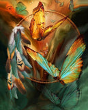 Butterfly Dream Catcher - Diamond Painting Kit - diamond-painting-bliss.myshopify.com