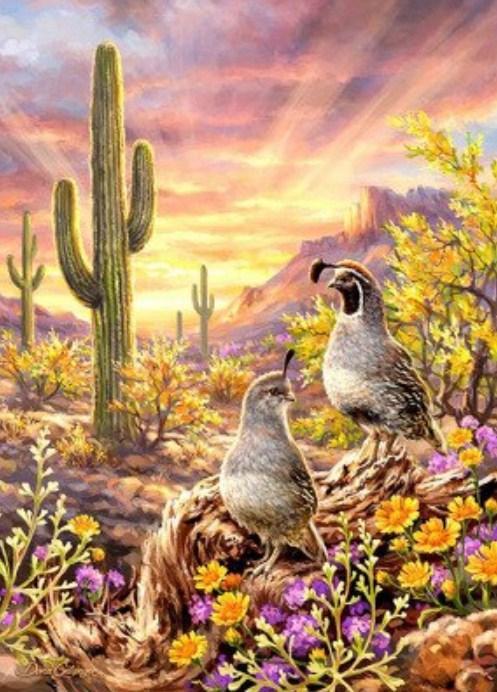 Cactus & Birds Diamond Painting - diamond-painting-bliss.myshopify.com