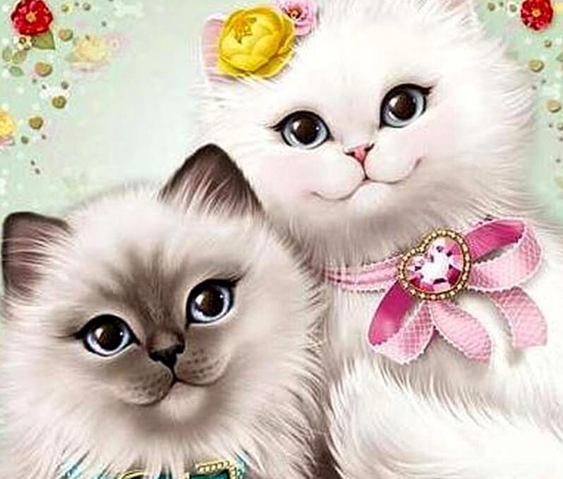 Cartoon Cats Diamond Painting - diamond-painting-bliss.myshopify.com