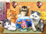 Cats & Fish Diamond Painting Kit - diamond-painting-bliss.myshopify.com