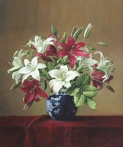 Charming Flowers Painting with Diamonds - diamond-painting-bliss.myshopify.com