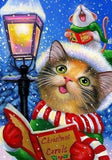 Christmas Cat Reading Book - diamond-painting-bliss.myshopify.com