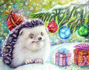 Christmas Hedgehog Painting Kit - diamond-painting-bliss.myshopify.com