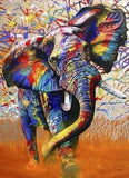 Colorful African Elephant Diamond Painting - diamond-painting-bliss.myshopify.com