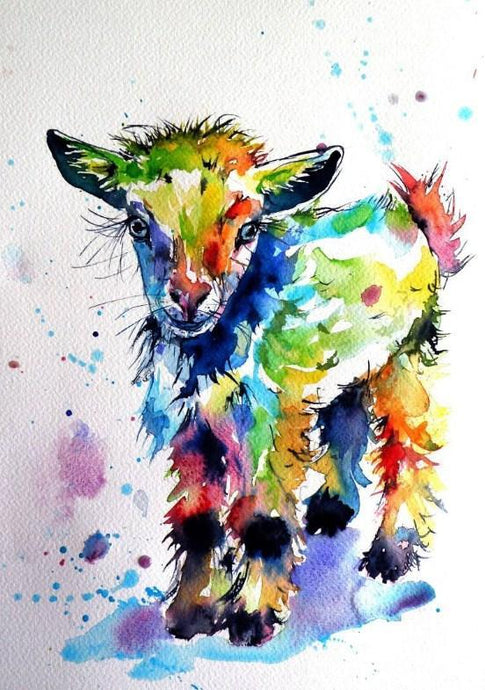 Colorful Artistic Goat - diamond-painting-bliss.myshopify.com
