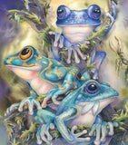 Colorful Frogs - Paint by Diamonds - diamond-painting-bliss.myshopify.com