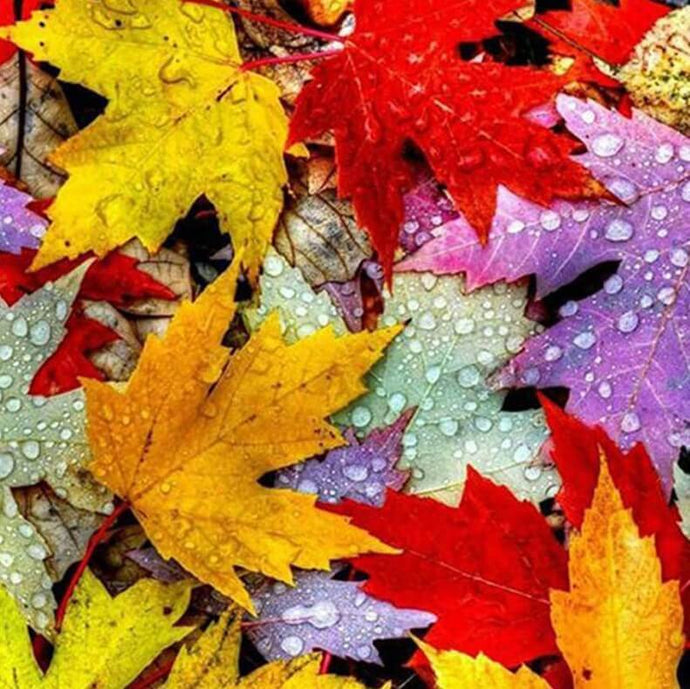 Colorful Leaves Diamond Painting Kit - diamond-painting-bliss.myshopify.com