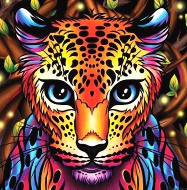 Colorful Leopard - Paint by Diamonds - diamond-painting-bliss.myshopify.com