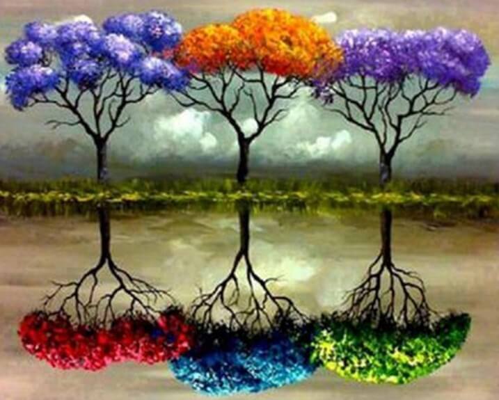 Colorful Trees Diamond Painting Kit - diamond-painting-bliss.myshopify.com