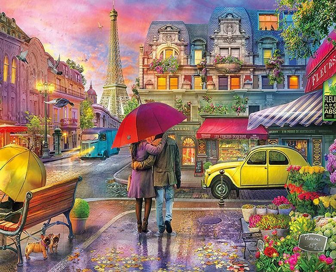 Couple on Paris Streets - diamond-painting-bliss.myshopify.com