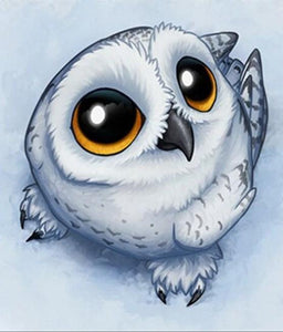 Cute Baby Owl - Paint by Diamonds - diamond-painting-bliss.myshopify.com