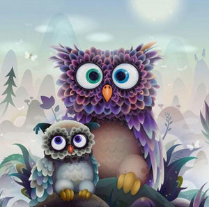 Cute Cartoon Owls - diamond-painting-bliss.myshopify.com
