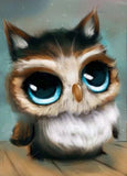 Cute Owl with Blue Eyes - diamond-painting-bliss.myshopify.com