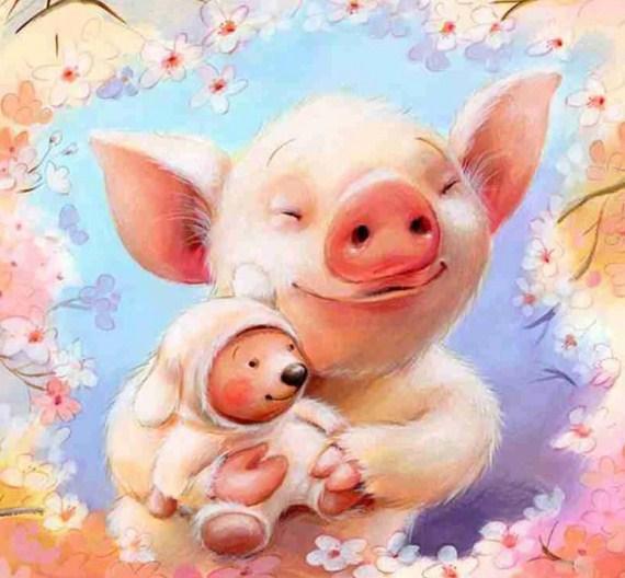 Cute Pig & Baby DIY Painting Kit - diamond-painting-bliss.myshopify.com
