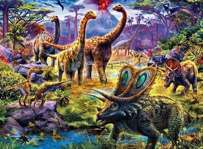 Dinosaurs Full Drill Painting Kit - diamond-painting-bliss.myshopify.com