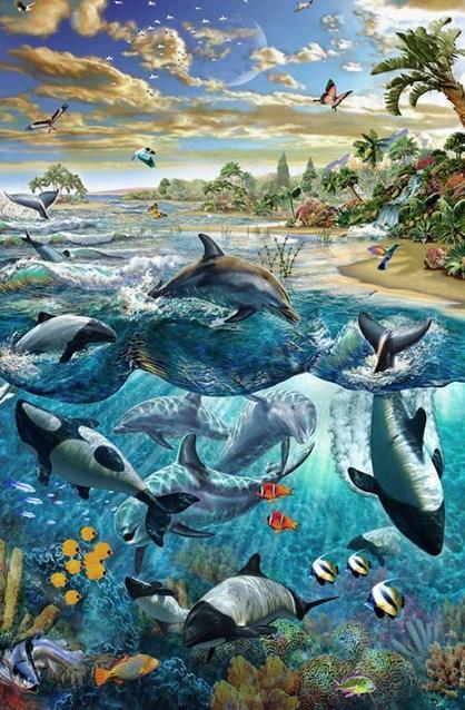 Dolphins & Whales - Paint by Diamonds – Diamond Painting Bliss