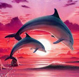 Dolphins Pair Painting Kit - diamond-painting-bliss.myshopify.com
