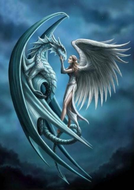 Dragon & Angel - Diamond Painting Kit - diamond-painting-bliss.myshopify.com