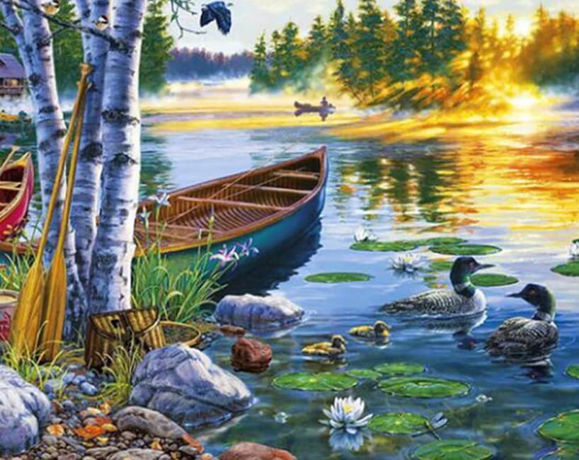 Ducks in the Lake - diamond-painting-bliss.myshopify.com