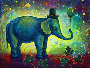 Elephant Celebrating Birthday - diamond-painting-bliss.myshopify.com