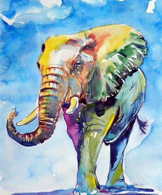 Elephant art - Paint with Diamonds - diamond-painting-bliss.myshopify.com