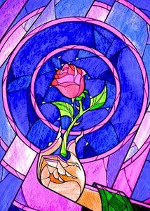 Stained Glass Rose Art DIY Diamond Painting Kit - diamond-painting-bliss.myshopify.com