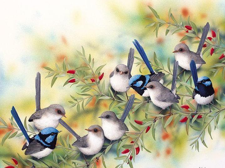 Eurasian magpies - Paint by Diamonds - diamond-painting-bliss.myshopify.com