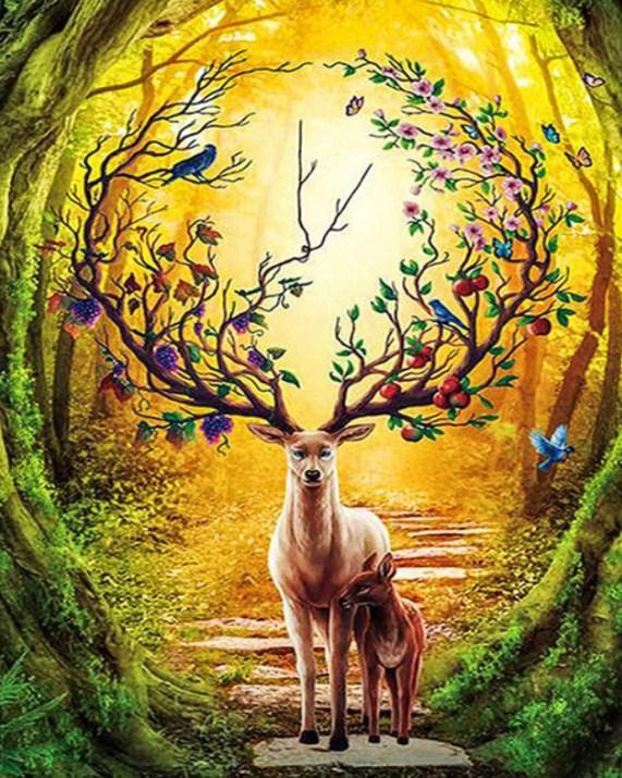 Deer in the Winter Diamond Painting – I Love DIY Art