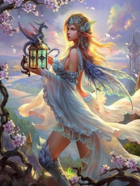 Fantasy Fairy & Dragon Diamond Painting - diamond-painting-bliss.myshopify.com