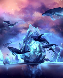 Fantasy Flying Fish Diamond Painting - diamond-painting-bliss.myshopify.com